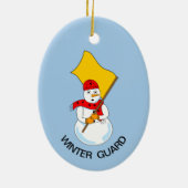 Snowman Colorguard Keramisch Ornament (Achterkant)