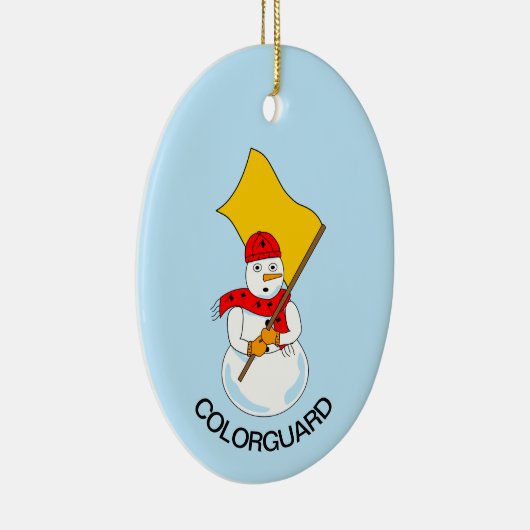 Snowman Colorguard Keramisch Ornament (Rechts)
