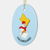 Snowman Colorguard Keramisch Ornament (Links)