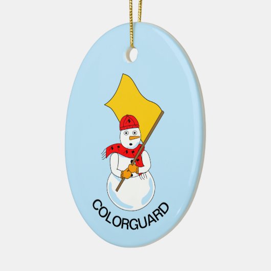 Snowman Colorguard Keramisch Ornament (Links)