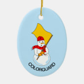 Snowman Colorguard Keramisch Ornament (Voorkant)
