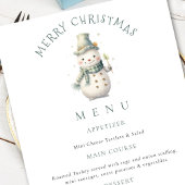 Snowman Company Logo Kerstfeest Menu Kaart