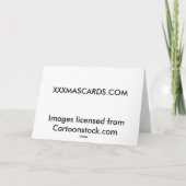 Snowman consulteert plastisch chirurg feestdagen kaart (Achterkant)