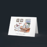 Snowman consulteert plastisch chirurg feestdagen kaart<br><div class="desc">Snowman consulteert plastisch chirurg grappige humoristische kerstkaart</div>