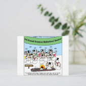Snowman Convention Funny kerstcadeaus & T - shirts Feestdagenkaart (Staand voorkant)