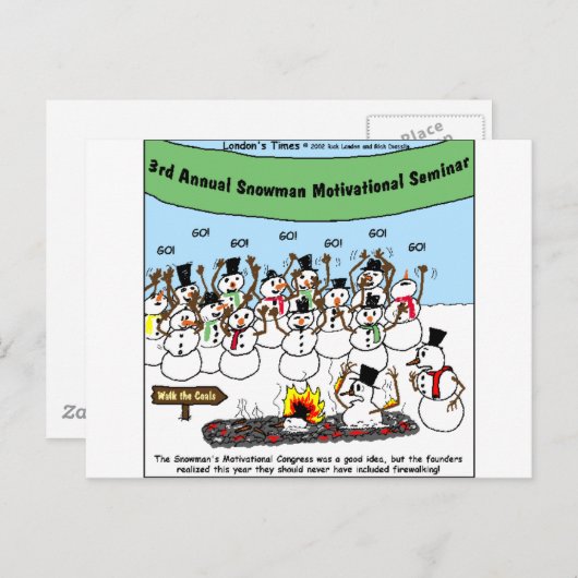 Snowman Convention Funny kerstcadeaus & T - shirts Feestdagenkaart (Voorkant / Achterkant)