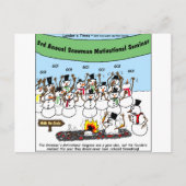 Snowman Convention Funny kerstcadeaus & T - shirts Feestdagenkaart (Voorkant)