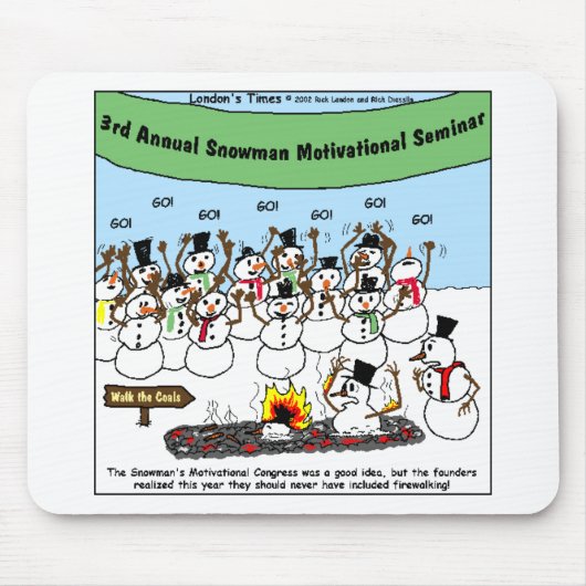 Snowman Convention Funny kerstcadeaus & T - shirts Muismat (Voorkant)