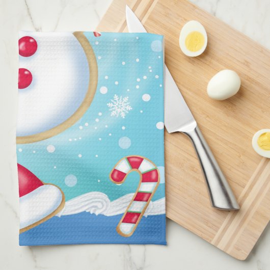 Snowman Cookie Kitchen Towel Theedoek (Quarter Fold)