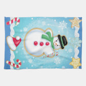 Snowman Cookie Kitchen Towel Theedoek (Horizontaal)