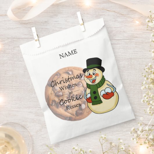 Snowman Cookie Sleeve Bedankzakje (Geknipt)