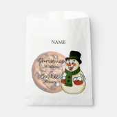 Snowman Cookie Sleeve Bedankzakje (Voorkant)