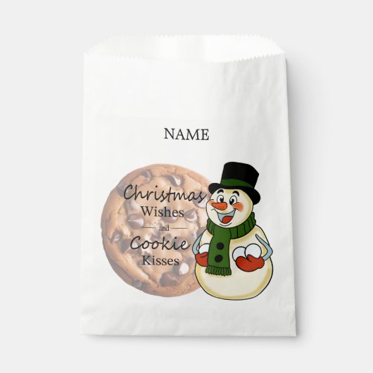 Snowman Cookie Sleeve Bedankzakje (Voorkant)