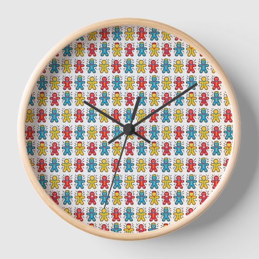 Snowman Cookie Wall Clock (Voorkant)