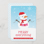 SNOWMAN CORPORATE HOLIDAY Knap sneeuwbedrijf Kaart (Voorkant / Achterkant)