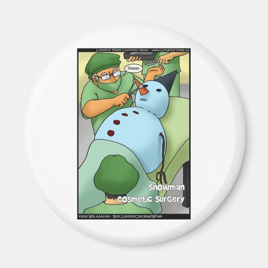 Snowman Cosmetic Surgery Funny Gifts T - shirts Ka Magneet (Voorkant)