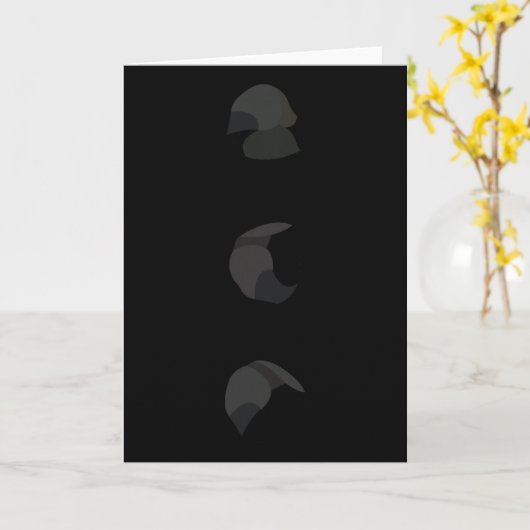 Snowman Costume Three Black Buttons On White  Kaart (Gele Bloem)