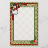 Snowman Country Christmas Briefpapier (Voorkant)