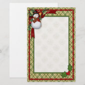Snowman Country Christmas Briefpapier (Voorkant / Achterkant)