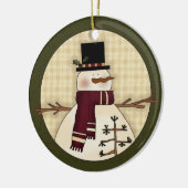 Snowman Country kerstcadeau Keramisch Ornament (Links)
