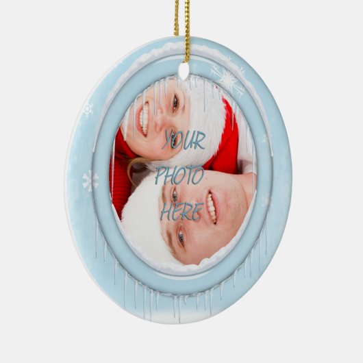 Snowman Couple Afbeelding Ornament (Rechts)