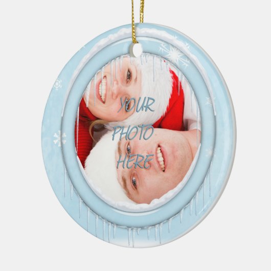 Snowman Couple Afbeelding Ornament (Links)
