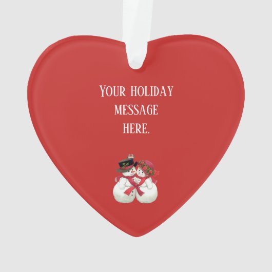 Snowman Couple, Eerste Kerstmis Ornament (achterkant)