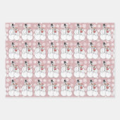 Snowman Couple Inpakpapier Vel (Voorkant 2)
