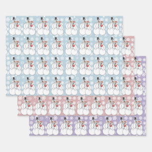 Snowman Couple Inpakpapier Vel