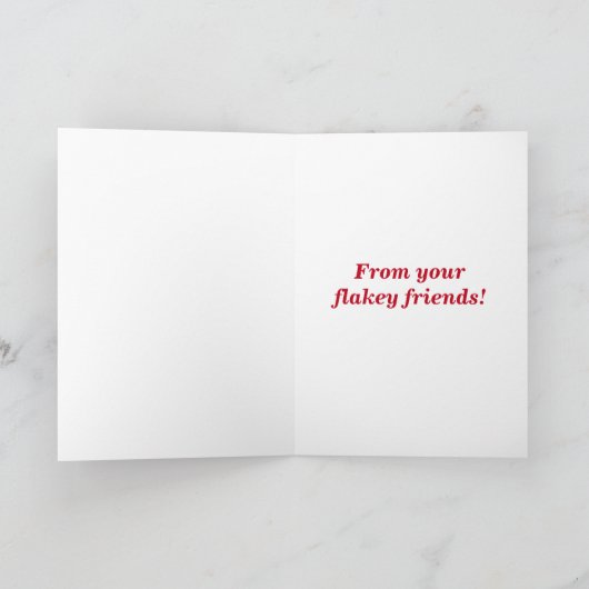 Snowman Couple kerstKaart Feestdagen Kaart (Binnen)