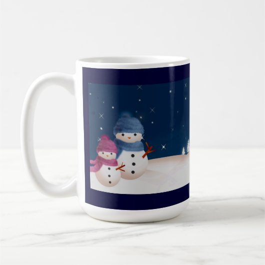 Snowman Couple Koffiemok (Links)