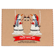 Snowman Couple Kraft Paper - Aangepast kerstfeest