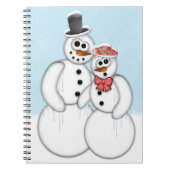 Snowman Couple Notitieboek (Voorkant)
