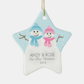 Snowman Couple Ornament (Rechts)