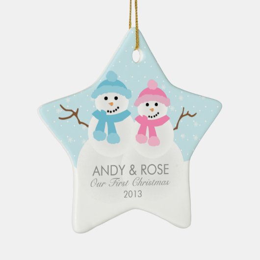 Snowman Couple Ornament (Rechts)