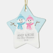 Snowman Couple Ornament (Links)