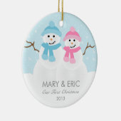 Snowman Couple Ornament (Rechts)