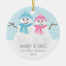 Snowman Couple Ornament