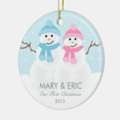 Snowman Couple Ornament (Links)