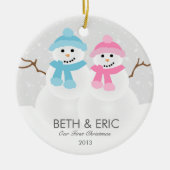Snowman Couple Ornament (Voorkant)
