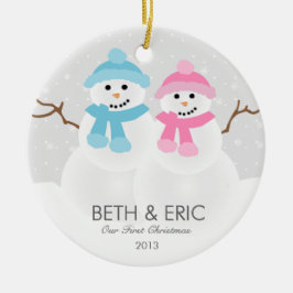 Snowman Couple Ornament
