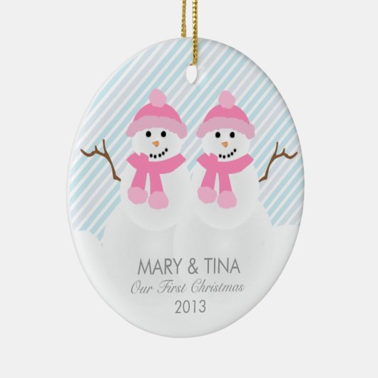 Snowman Couple Ornament (Rechts)