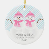 Snowman Couple Ornament (Voorkant)