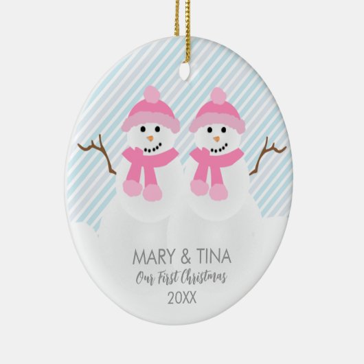 Snowman Couple Ornament (Rechts)