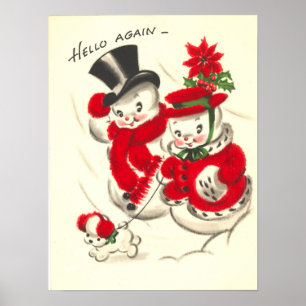 Snowman Couple Print