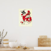  Snowman Couple Print (Keuken)