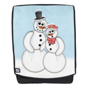 Snowman Couple Rugtassen