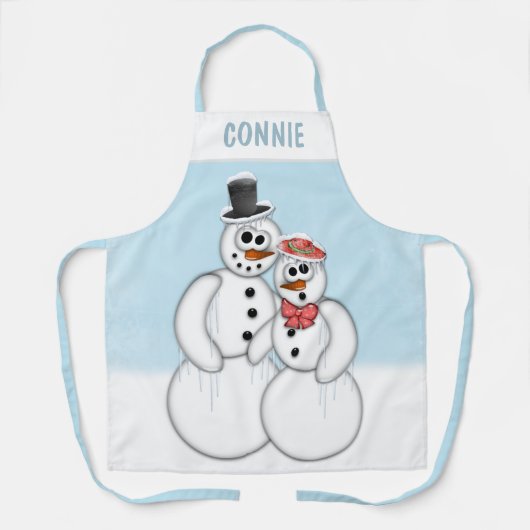 Snowman Couple Schort (Voorkant)