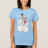 Snowman Couple T-shirt (Voorkant)