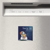 Snowman Couple Winter Wedding Save the Date Magneet (Insitu (Vaatwasser))